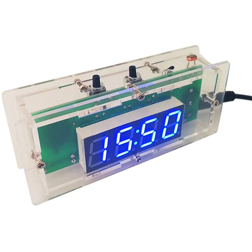 CNIKESIN DIY kit цифровые часы электронные C51 микроконтроллер светодиодный цифровой