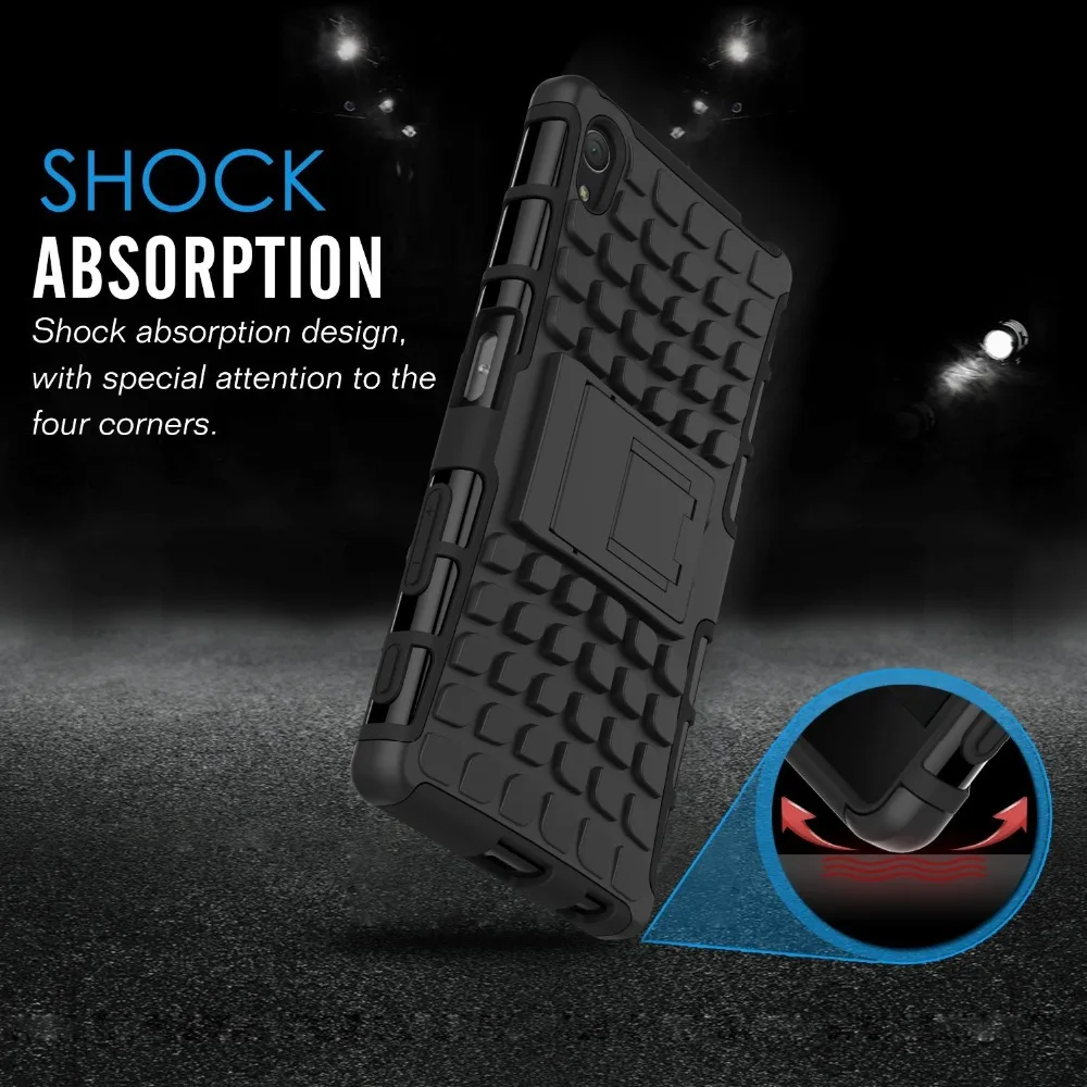 Для Sony Xperia Z3 Compact case 3 в 1 Броня Противоударный Защитная Back Case Cover Z4 Z5 Компактный