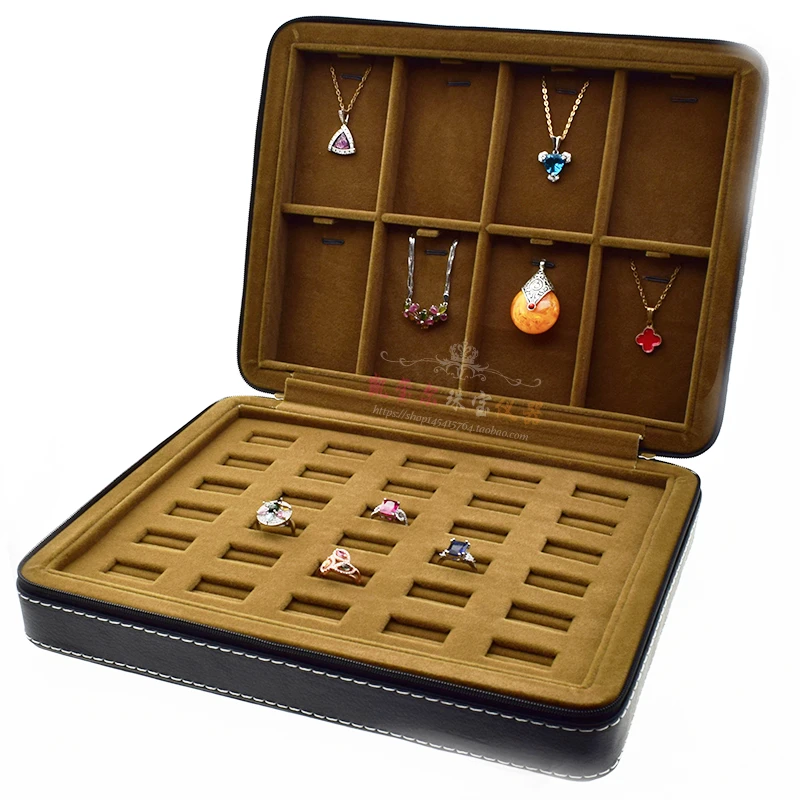 Портативный кулон ювелирные кольца Свадебные украшения дисплей ящик для