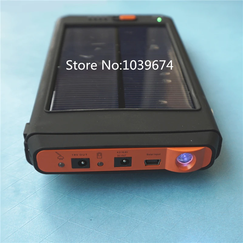 

19V,4.2V,12.6V,16.8V,8.4V Solar Energy Emergency 30000MAH Li-Polymer Power Source Monocrystal Panel for Laptops phones Battery