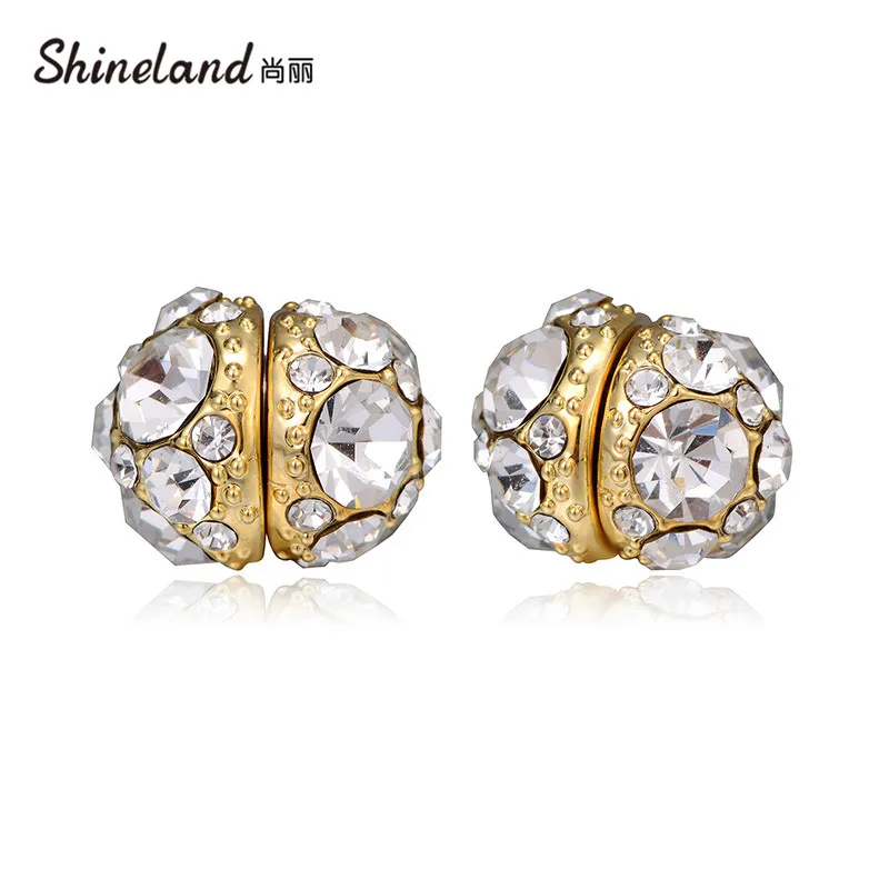 Shineland, магнитные клипсы, серьги,, дизайн, серебро, золото, магнитные серьги для женщин, без ушей, клипсы, ювелирные изделия