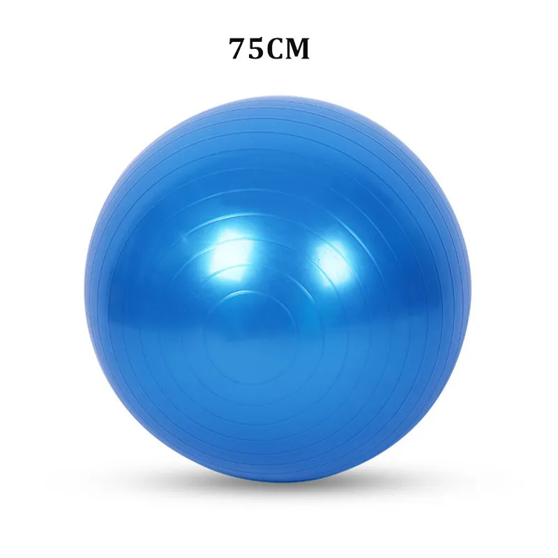 75CM Blue Спортивные мячи для йоги, упражнения, стабильный мяч, Пилатес фитнес спортзал, баланс, силовая тренировка, тренировка, массажный мяч 45 см, 55 см, 65 см, 75 см - Цвет: 75CM Blue