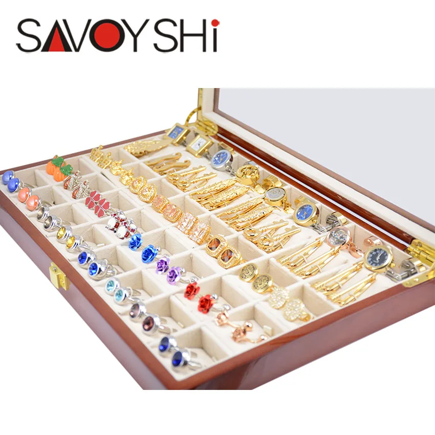 Роскошная Подарочная коробка для запонок 40 пар Высококачественная окрашенная