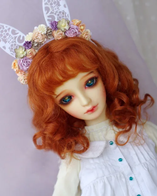 BJD кукла парики красный цвет редиски из мохера парики для 1/3 1/4 1/6 1/8 1/12 BJD DD SD MSD YOSD кукла длинные вьющиеся волосы парики аксессуары для куклы