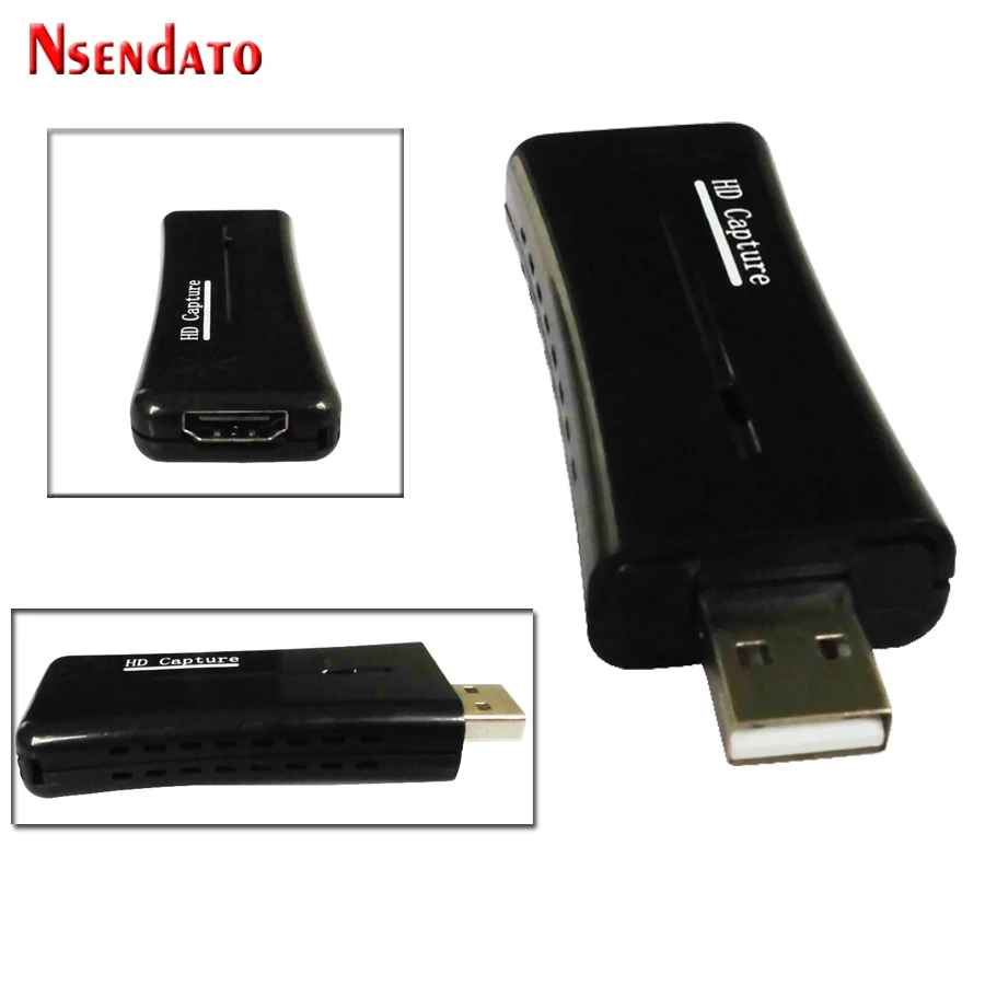 Placa de Vídeo Adaptador para Windows Usb2.0 para hd Nsendato Vídeo Catpure Cartão Usb 2.0 hd 1 Maneira Conversor xp – Vista 7 8 10 Utvf007