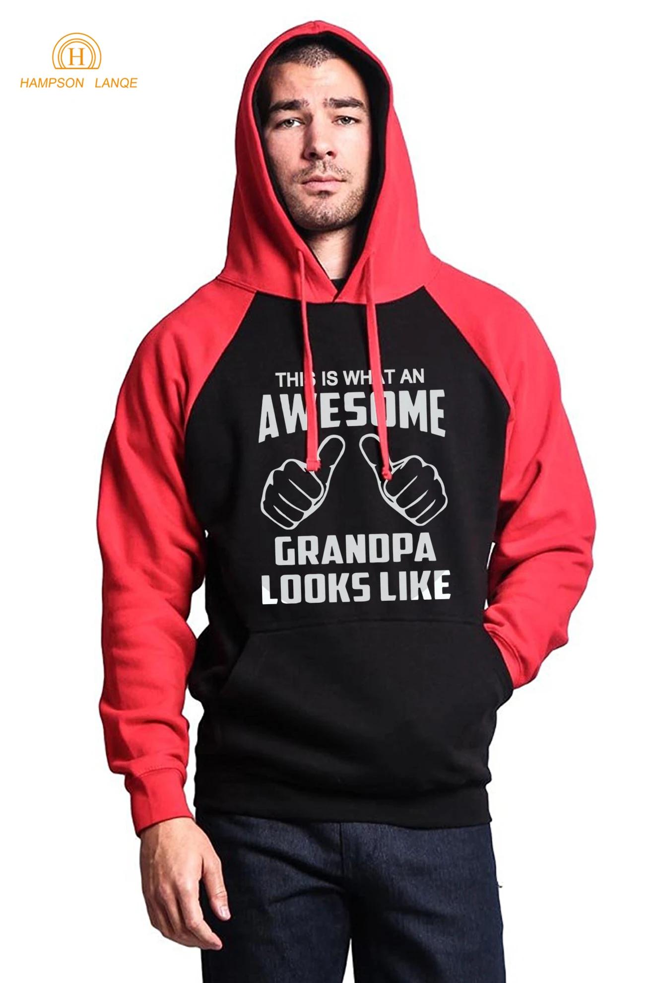 

This Is What An Awesome Grandpa Looks Like Print Funny Clothing 2019 Autumn Winter Warm Fleece Sweatshirt Raglan Hoodies Men