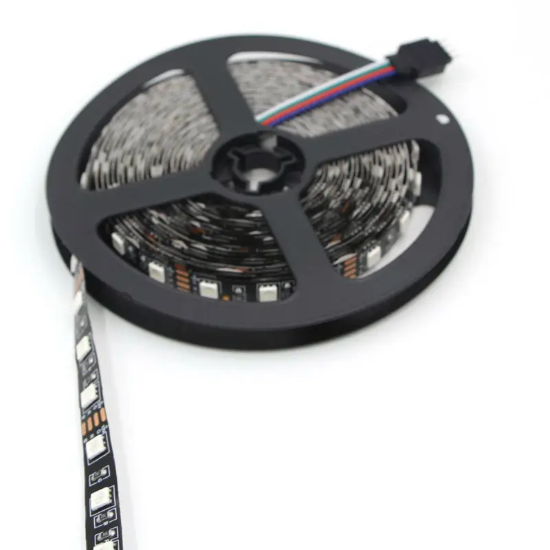 Светодиодная лента RGB 5050 SMD черный светодиодный светильник для кухонного шкафа не