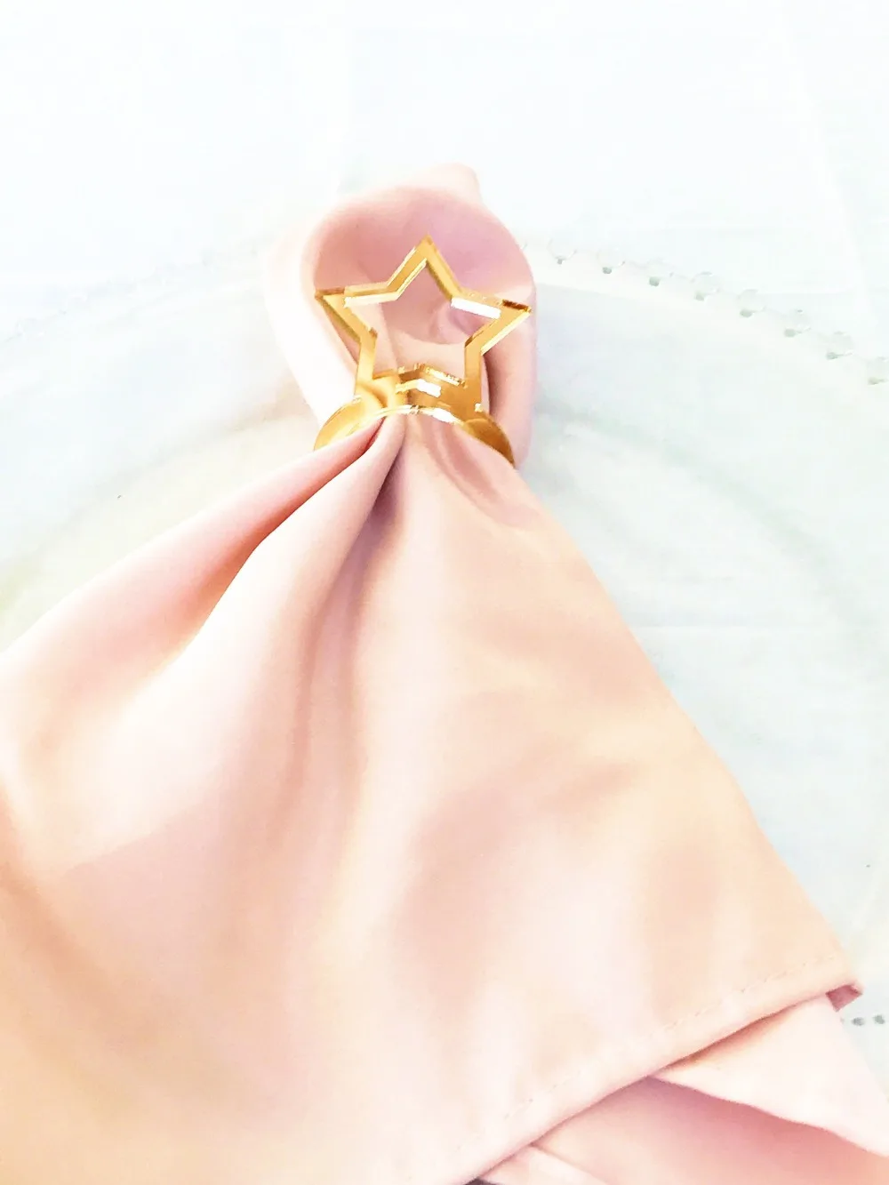 20pcs per Lot Acrylic Star Design Napkin Ring for Wedding Reception Gifts Holiday Banquet Dinner Christmas Table Decoration | Дом и сад