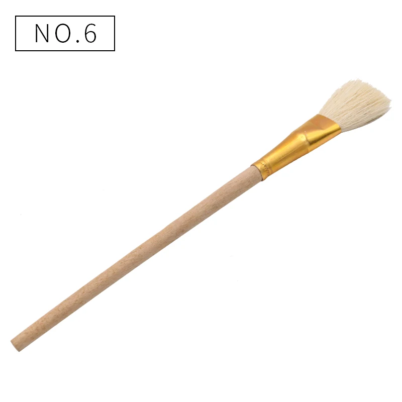 No6 Набор шерстяных кистей, клей для кистей, выметать Золотой лист, высококачественная кисть, мягкая, лезвие для горячего тиснения, различные модели - Цвет: No6