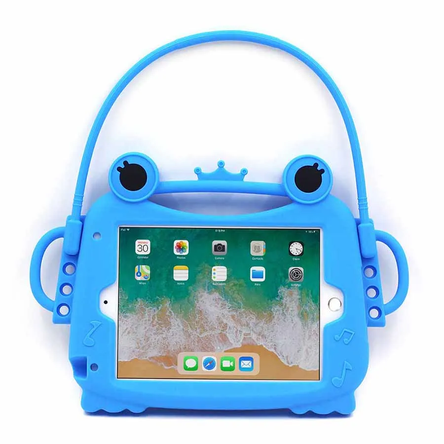 Eagwell противоударный чехол для IPad Mini 1 2 3 4 детей мультфильм лягушка ручка стенд крышка силиконовый чехол для планшета защитная оболочка