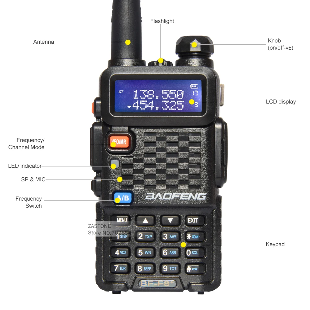 BaoFeng Talkie Walkie Amateur Radio BF-F8+ 136-174MHZ 400-520MHZ Dual Band Hand Held Ham | Мобильные телефоны и