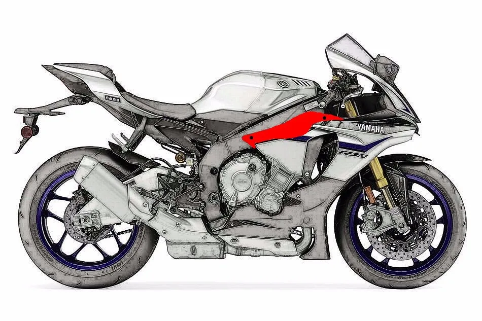 Боковые панели для Yamaha R1 полностью из углеродного волокна, твил