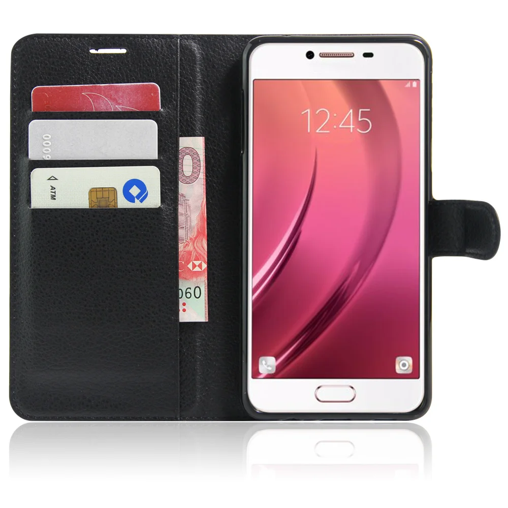 Чехол для Samsung Galaxy C7 стильный кожаный чехол с откидной крышкой C 7 держателем карт