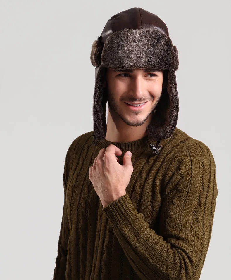 Высококачественные зимние головные уборы для мужчин и женщин меховая шапка