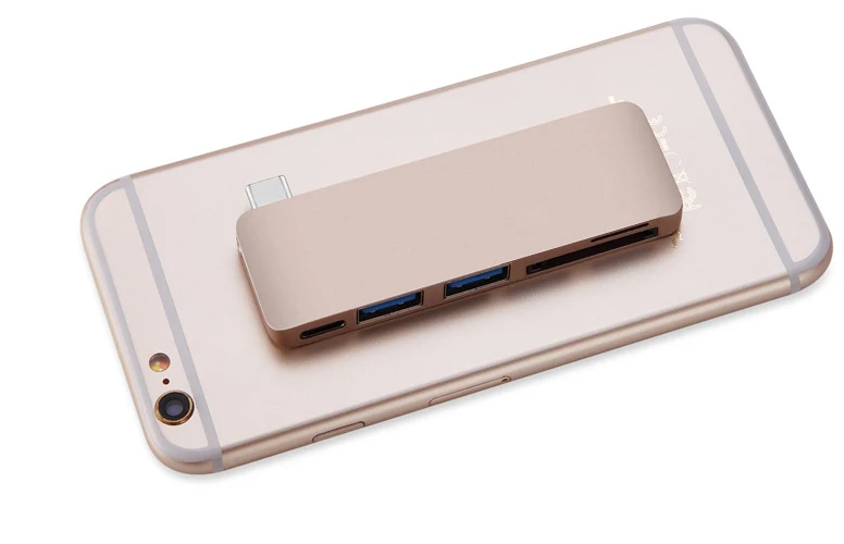 High Performance 5 in 1 Combo Type C Hub USB 3.0 Slot-in TF/SD Card Reader with Charging Port for Macbook Laptop | Компьютеры и офис