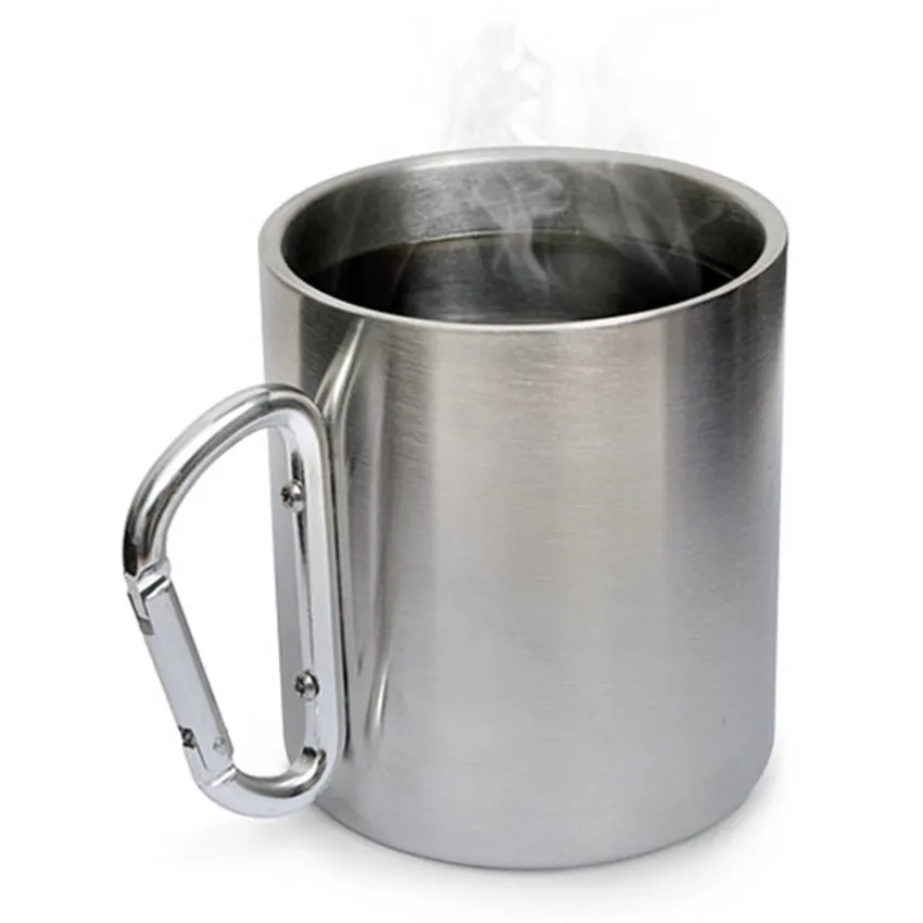 1 шт. портативная прочная компактная кружка из нержавеющей стали Складная