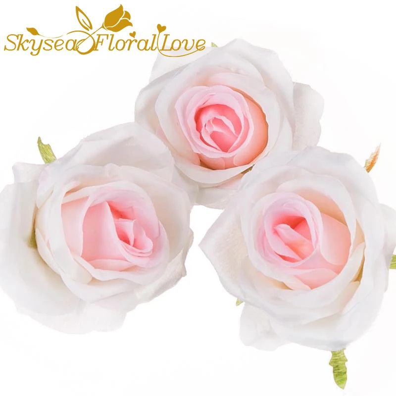 Fake flower rose head silk for wedding DIY decoration wreath garland hats shoes artificial flowers |