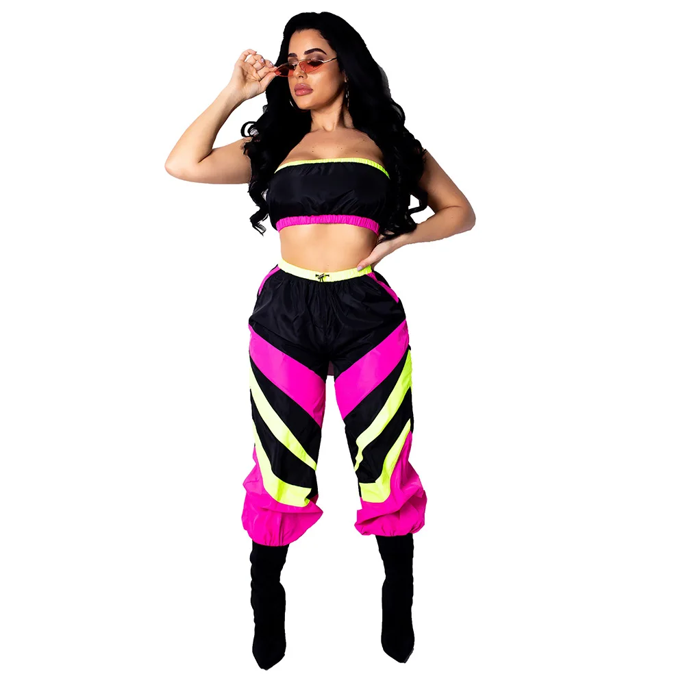 Новинка весны 2019 женские облегающие брюки на груди сексуальный костюм без