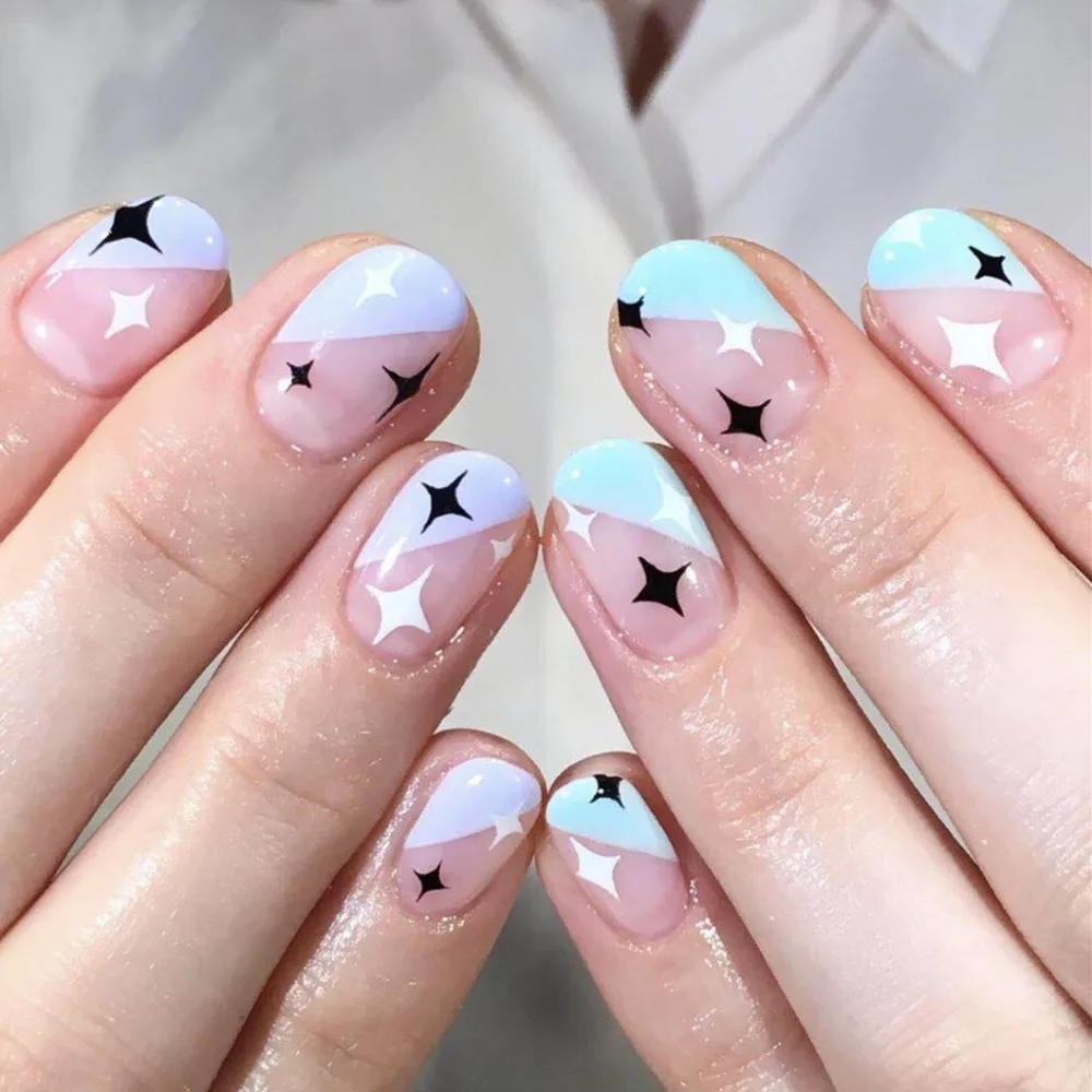 Hanyi-174 Луна Звезда стикеры 3D на ногти Nail Art Наклейка шаблон инструмент для ногтевого дизайна украшения