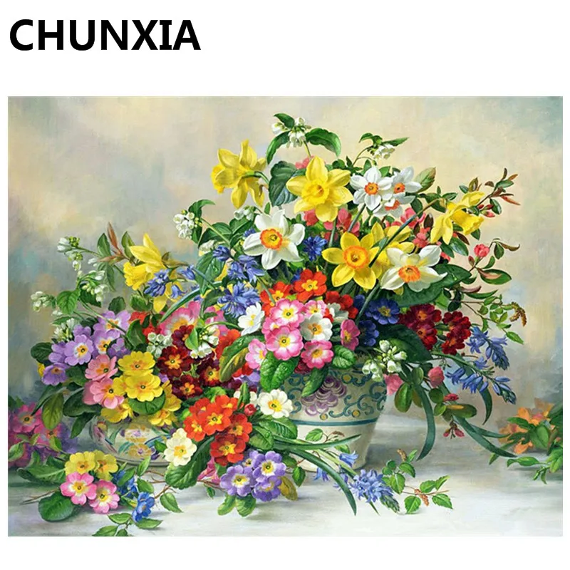 CHUNXIA покраска по номерам DIY обрамленные картины из масляной краски для рисования