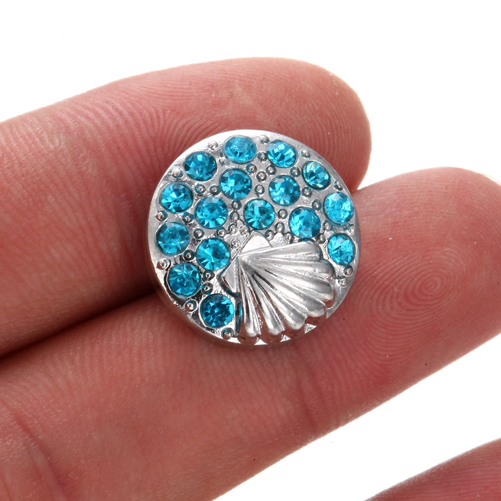 6 шт./лот новые ювелирные изделия 18 мм металлические кнопки стразы защелки