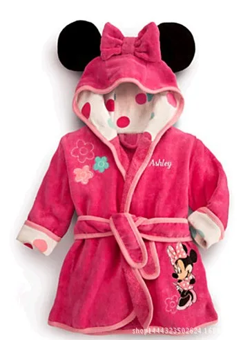 Зимняя коллекция 2016 г. детский фланелевый банный халат с мультипликационным