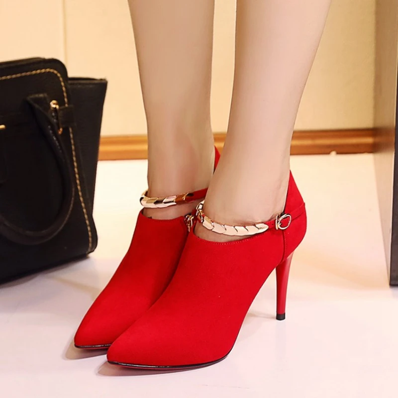 BLXQPYT Size Sale 33-43 New Fashion Elegant Pointed Toe Women High Heels 8.5cm Zipper high Quality Wedding Party Shoes 757-6 | Обувь