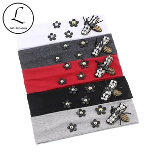 Аксессуары для волос GZHilovingL для маленьких девочек, детская эластичная Цветочная повязка на голову, для девочек, для детей, насекомое, пчела, искусственная