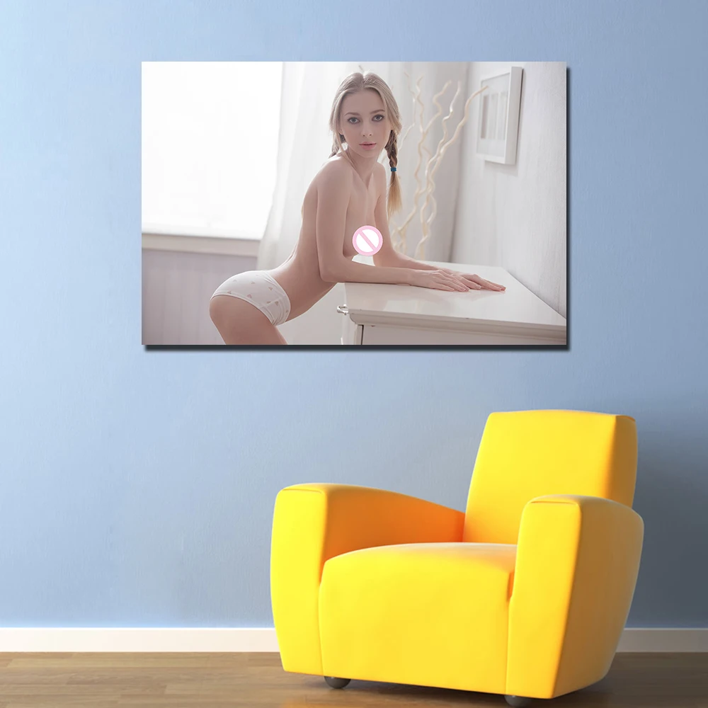Сексуальная модель картины стены искусства постер печать на холсте для гостиной