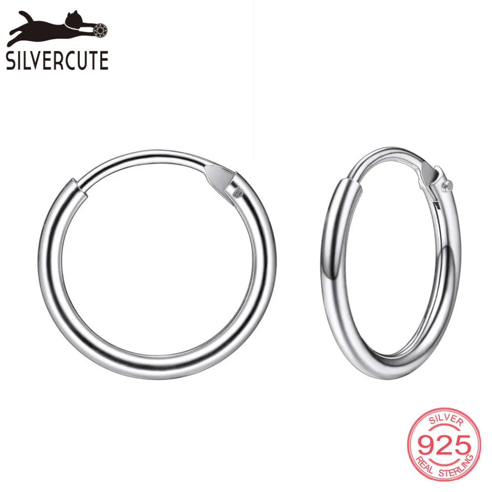 Серебряные серьги кольца SILVERCUTE для женщин и девочек изысканные ювелирные