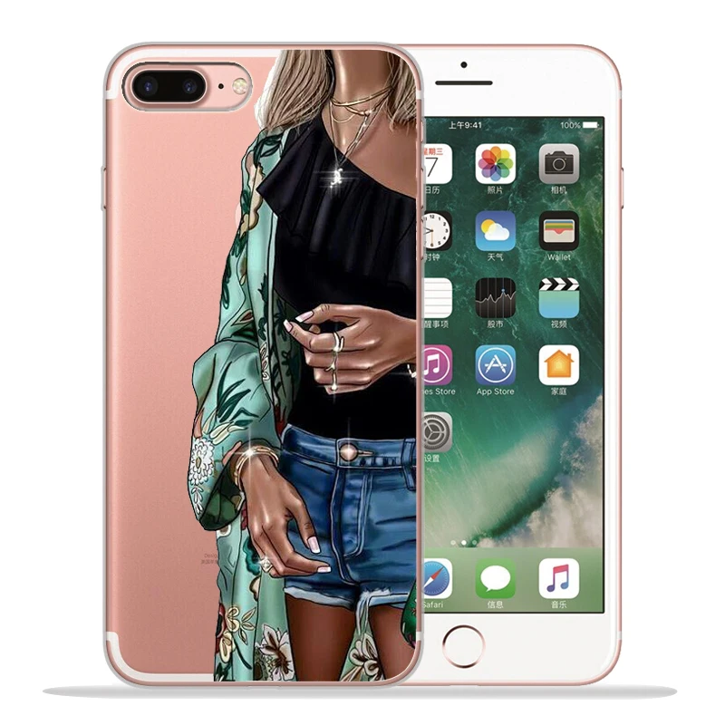 Чехол для iphone 8 модный прозрачный чехол для девушек и женщин для iphone 7 X XS Max XR 6 7 8 Plus 5S Новое поступление чехол Etui