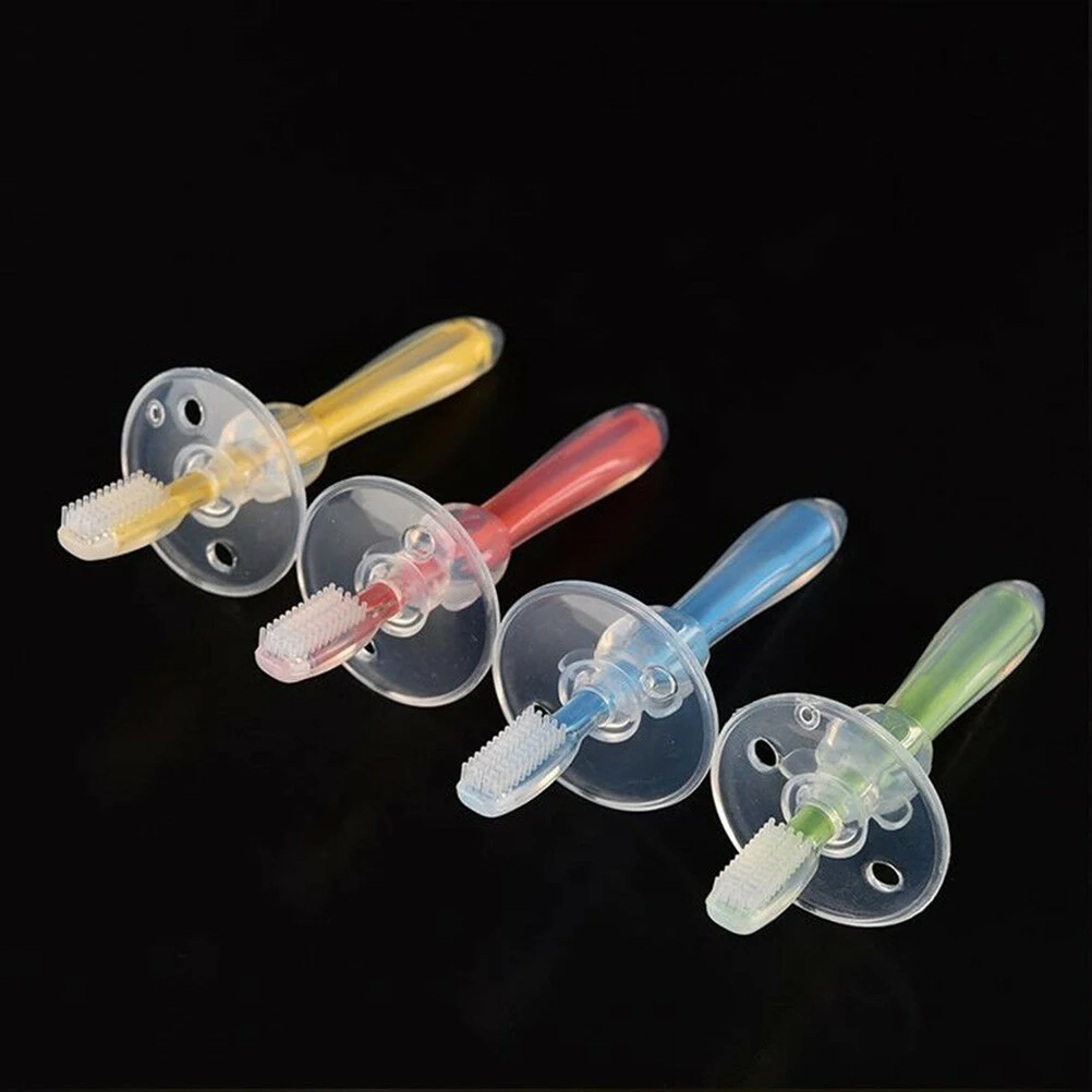 1 шт. детская зубная щетка для ухода за полостью рта мягкая силиконовая учебная