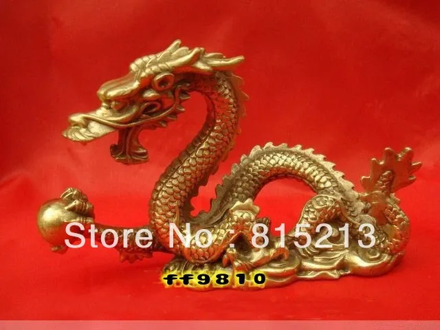 Bi0096 4 &quotL китайский бронзовый Медь Дракон Фигурка Статуи|statues figurines|statue dragonstatue bronze