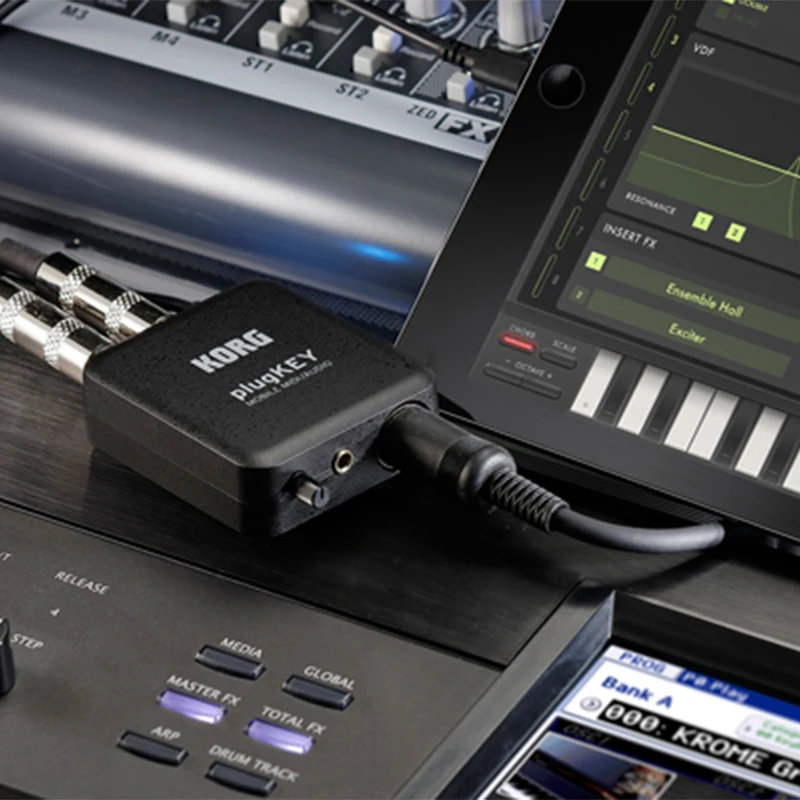 Korg Plugkey Mobile MIDI / Audio Channel Plug In Play iPhone/iPad с любой клавиатурой|Детали и аксессуары для
