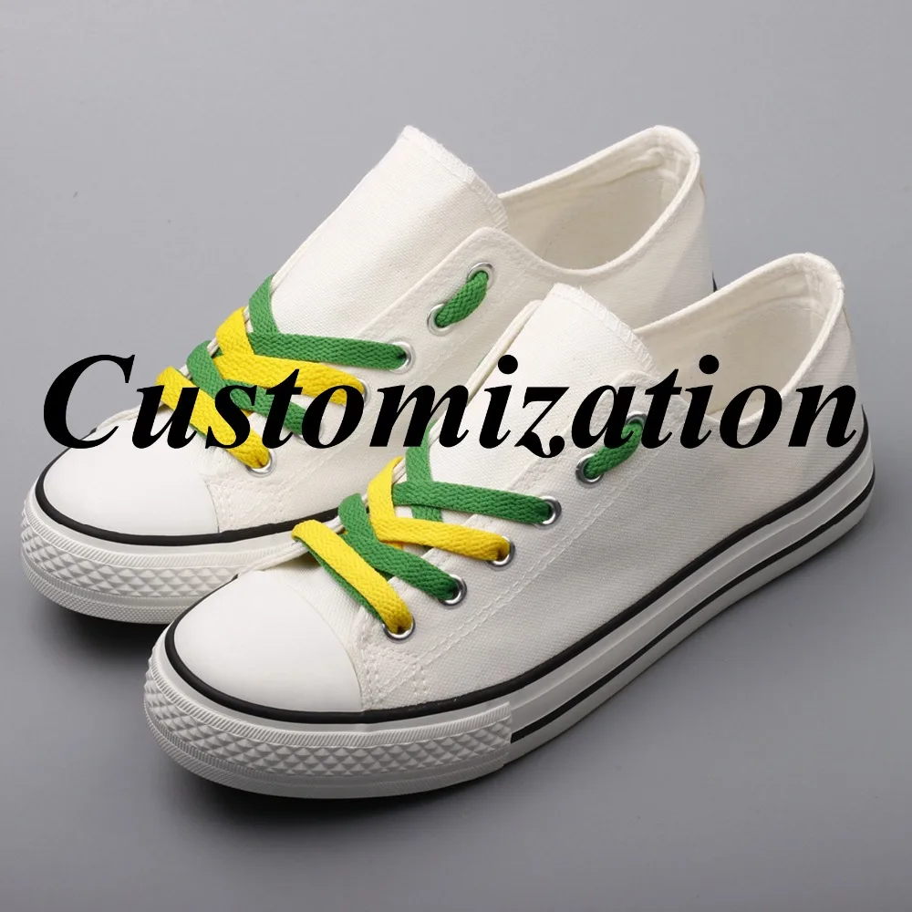 E-LOV Low Top Men White Flat Shoes Customization Printed America Team Logo Adults Casual Walking Outdoor Espadrilles | Обувь