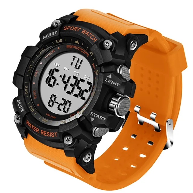 SANDA спортивные часы для мужчин Reloj Hombre обратного отсчета цифровые мужские s часы лучший бренд класса люкс модные водонепроницаемые часы Relogio Masculino - Цвет: Orange