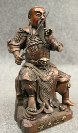 Xd 002200 10 &quotКитайский чистый Бронзовый воин змея черепаха XuanTian ZhenWu император Бог