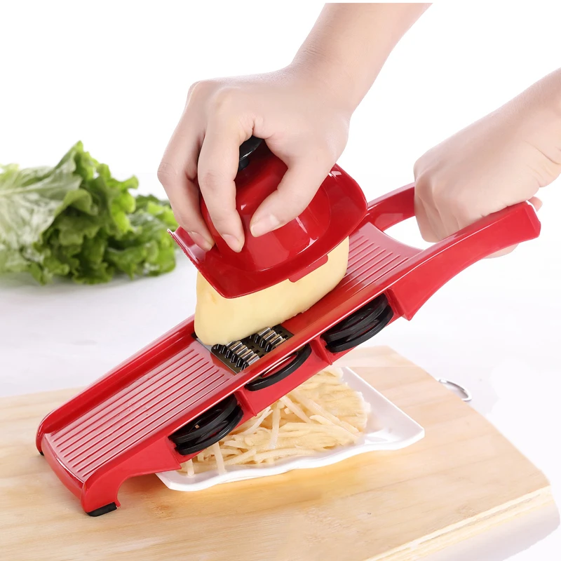 Мандолина растительные slicer с 6 регулируемыми лопатками картофеля резак чеснок