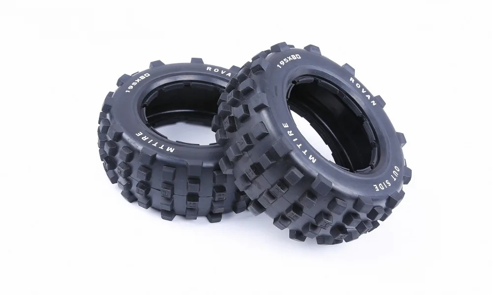 

Rear Knobby Tire Set for 1/5 Scale HPI Rovan Baja 5T 5SC