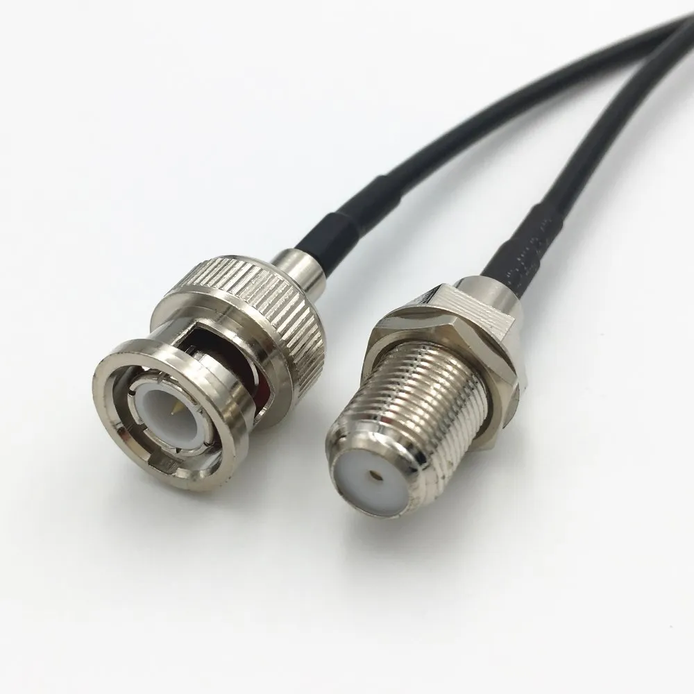 10Pcs BNC Male Jack to F Type Female Plug Straight RG174 Jump RF Coaxial Pigtail Cable 10CM 15CM 20CM 30CM 50CM 1M 2M 3M 5M |