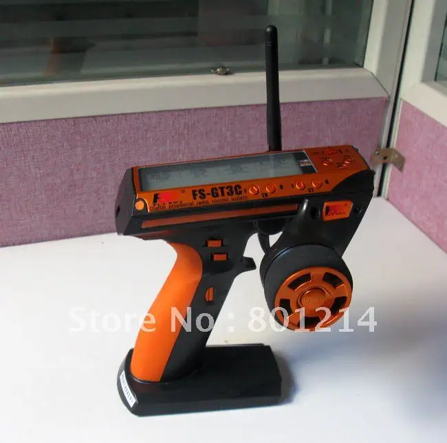F02129 2012 Flysky FS-GT3C FS GT3C 2.4G 3CH Gun RC Controller /w Receiver TX battery USB Cable Upgraded | Игрушки и хобби