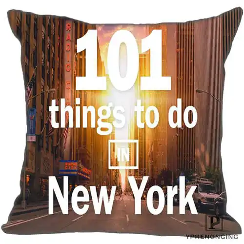 Pillowcase Лучший заказ Nyc Нью-Йорк(1)@ Наволочка на подушку, спальня домашняя квадратная Наволочка на молнии(с одной стороны)#190404-01-179 - Color: Pillowcase