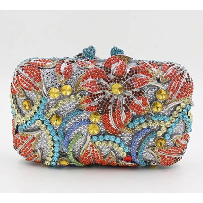 Вечерняя сумочка с кристаллами повседневные клатчи из бисера женский свадебный