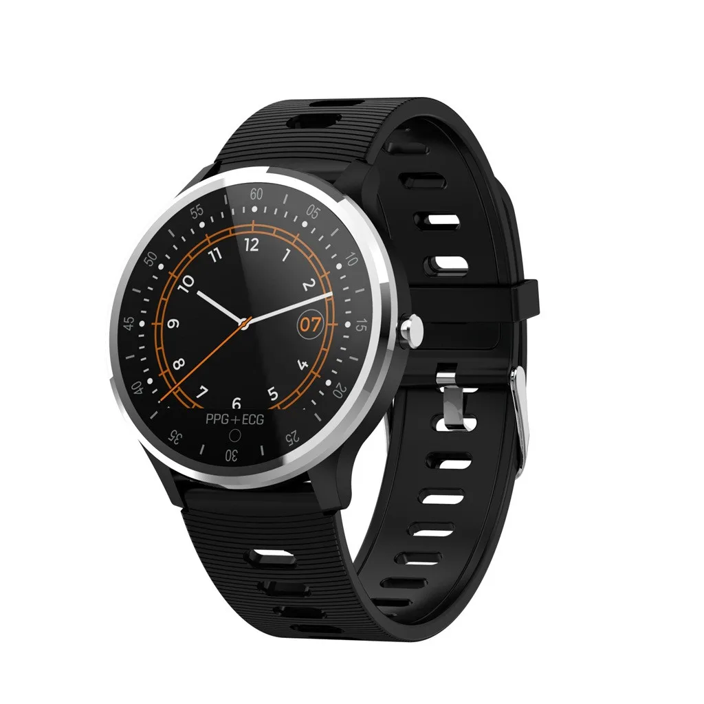 Black Bluetooth Color Screen Heart Rate Blood Pressure Sleep Monitoring Smart Watch smart watch hot sales dropshipping - Цвет: Black