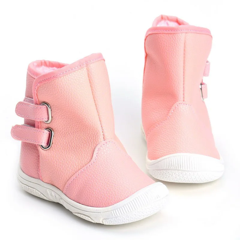 Зима прилив мужчин и женщин детские pu кожаные водонепроницаемые Martin снегоступы