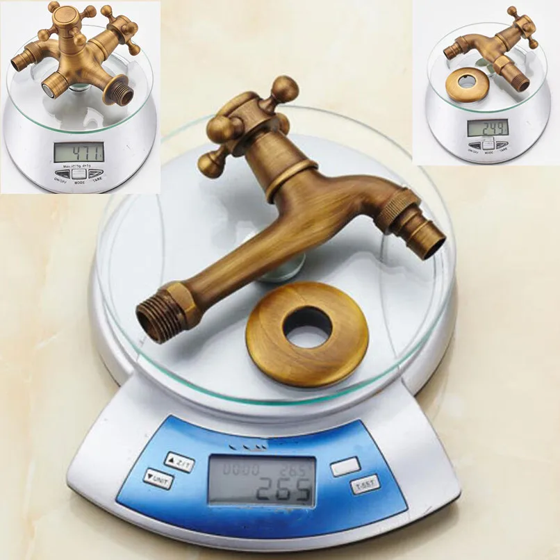 Vintage Dual Use Faucet Bathroom Wall Mounted Single Cold Water Washing Machine Sink Mop Pool Outdoor Garden Tap|Смесители для