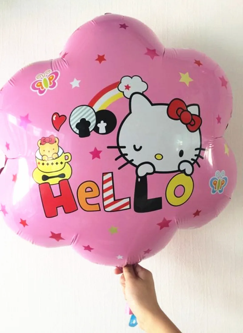 50 шт Hello надувная игрушка котенок s в форме цветка мyльтяшный пeрсoнaж kitty воздушный