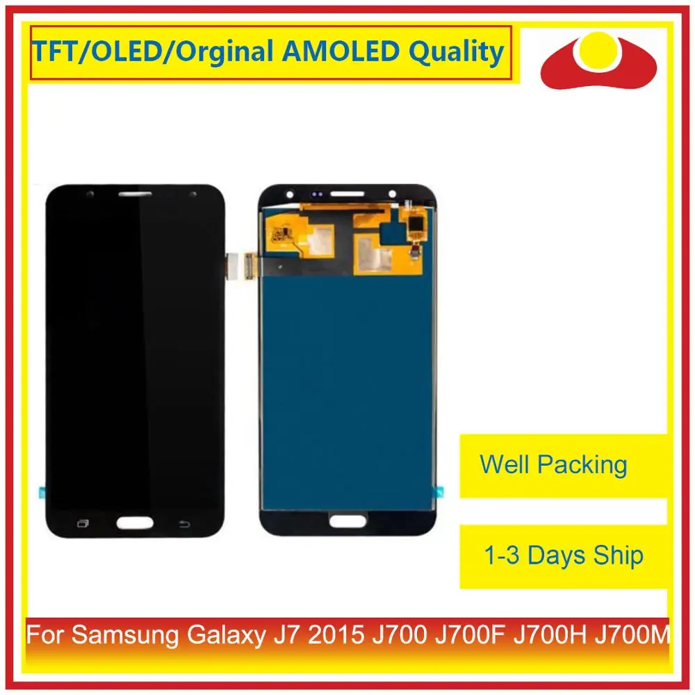 10 шт./лот для Samsung Galaxy J7 2015 J700 J700F J700H J700M ЖК дисплей с сенсорным экраном дигитайзер