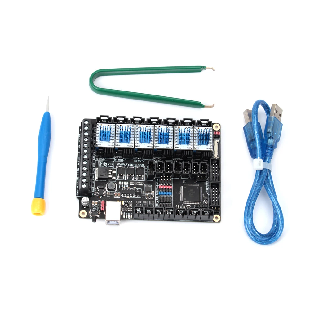 FYSETC F6 V1.3 Board Mainboard+ 6pcs TMC2100/TMC2208 v1.2/TMC2130 v1.2/DRV8825/S109/A4988/ST820 VS SKR V1.3