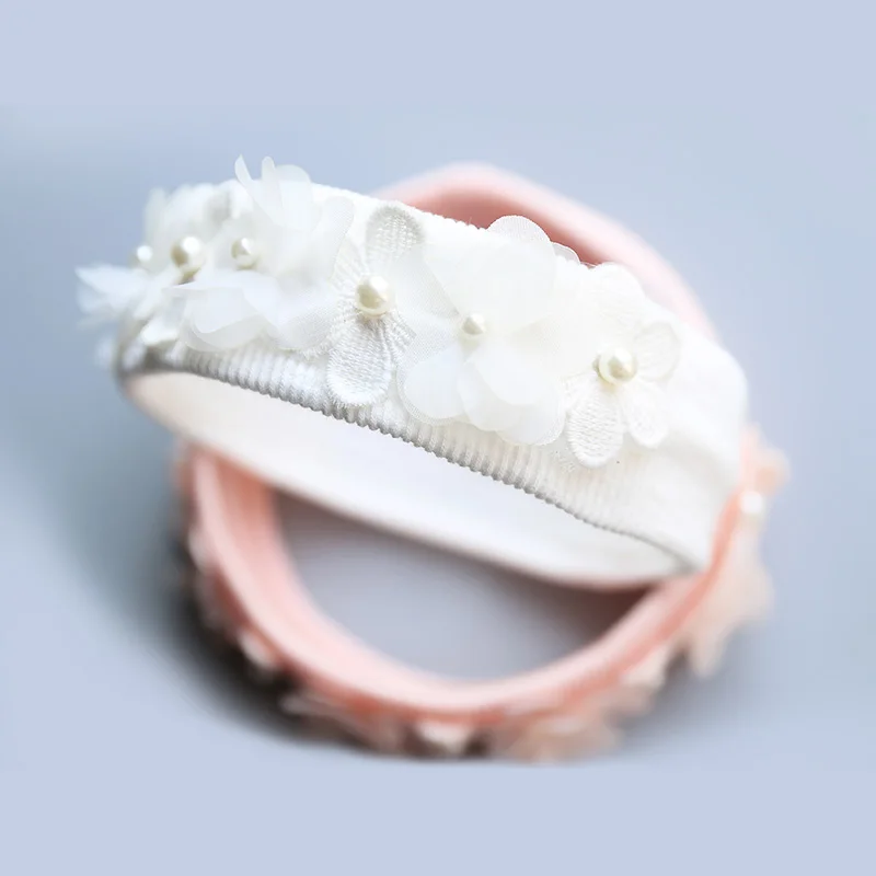 

Wholesale Boutique 15pcs/3C Fashion Cute Gauze Floral Headbands Solid Flower Soft Hairbands Princess Headwear Hair Accessories